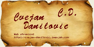 Cvejan Danilović vizit kartica